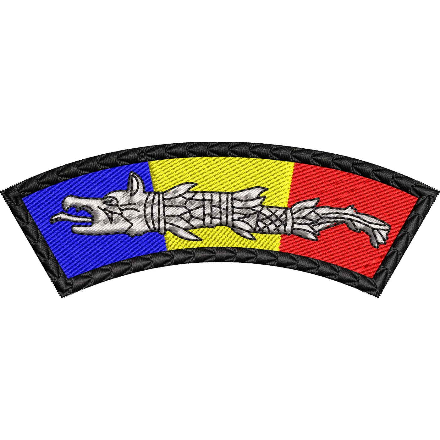 Patch-uri militare / EMBLEMA CAP DACIC TRICOLOR 1
