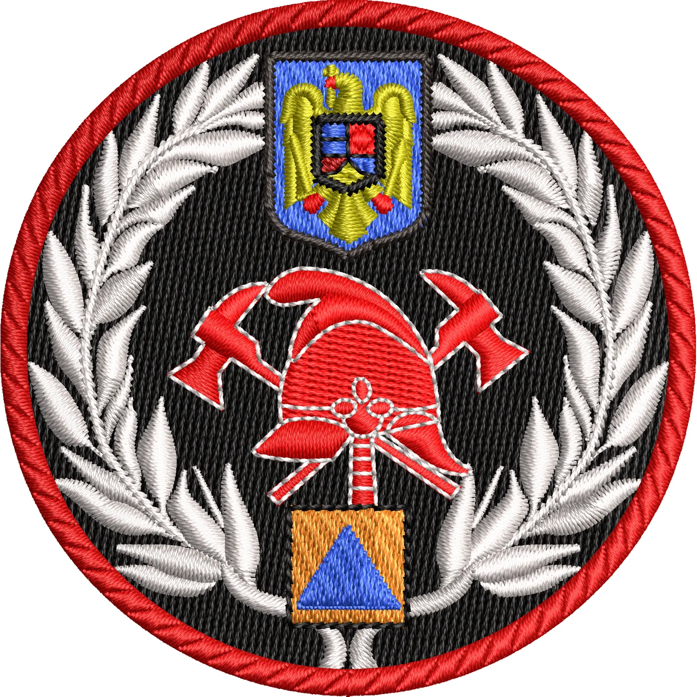 Emblema coifura SVSU brodata - NEAGRA