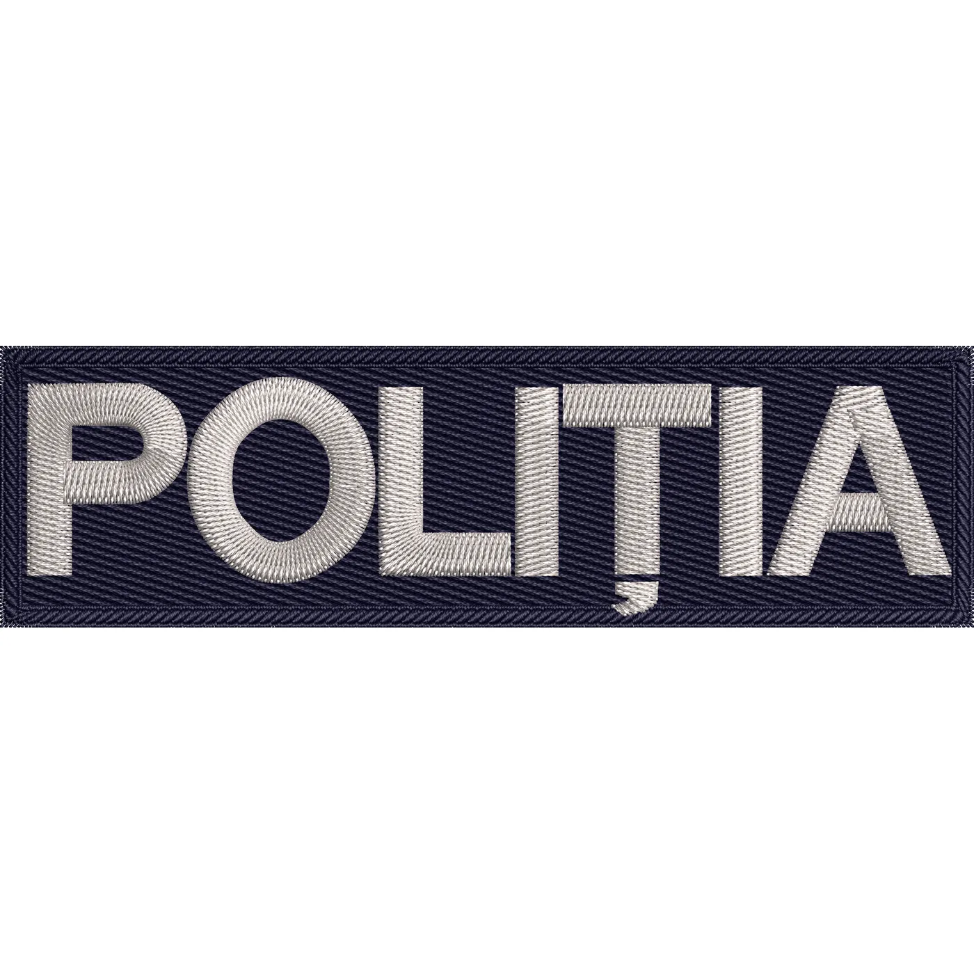 EMBLEMA FATA TRICOURI / VESTA TACTICA / TINUTA NOUA - POLITIA ROMANA 14 CM X 4 CM - Blue Navy